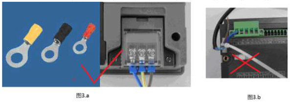 鄰近強(qiáng)電接線端子的位置設(shè)置防止導(dǎo)線脫落的軟線固定架