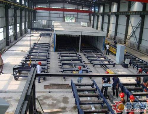 環(huán)形流水法無碴軌道雙塊式軌枕生產(chǎn)線   